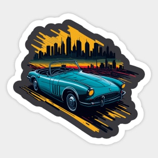 Triumph Spitfire Vintage Car Art Sticker